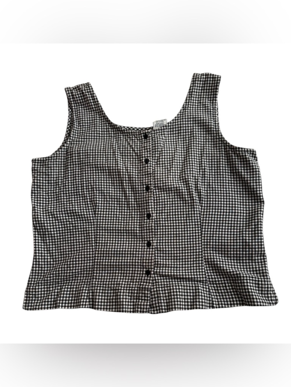 Faded Glory Cropped Gingham Top